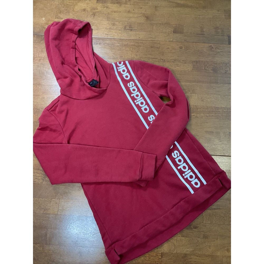 ADIDAS WOMEN'S ESSENTIALS CELEBRATE THE '90S HOODIE S Red Long Sleeve